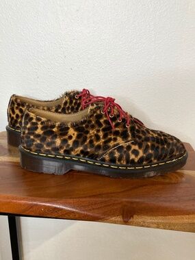 doc Martens smiths lace up hair on leopard Oxford dress shoe